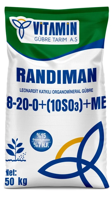 RANDIMAN 8-20-0-10SO3+0,1Zn+15.O.M+7H.F